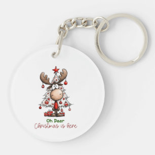 Llavero Oh Deer La Navidad Ha Llegado Cute Reno Navidad