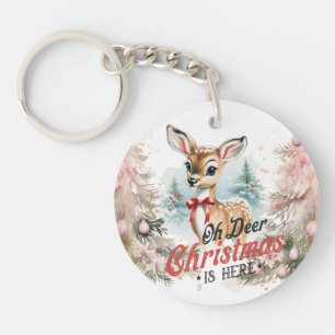 Llavero Oh Deer Navidades está aquí Keychain