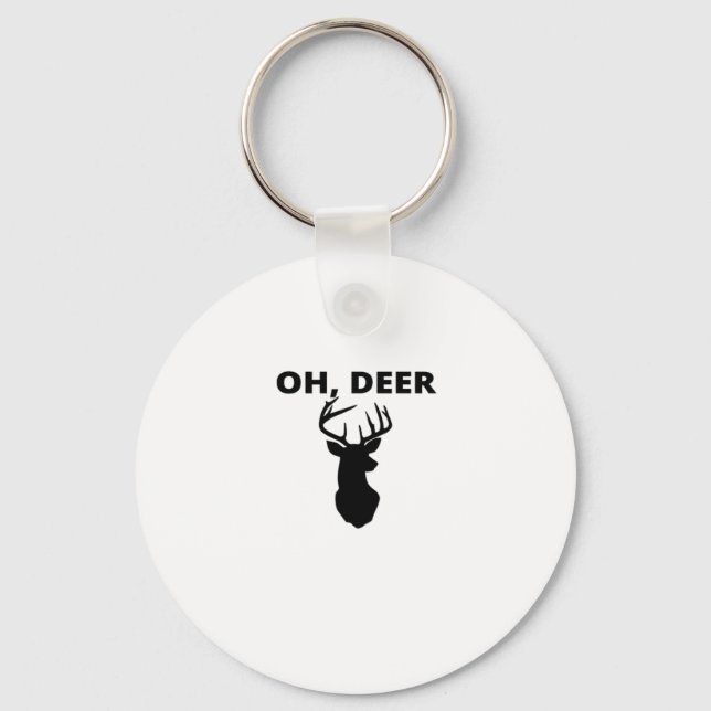 Llavero Oh Deer Oh Dear Whimsical Art Style Keychain (Anverso)