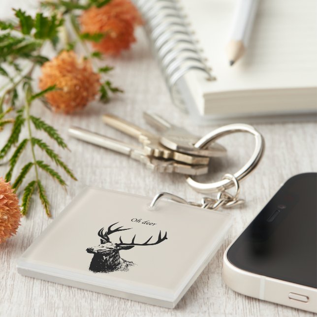 Llavero Oh Deer Reindeer (Frente Derecha)
