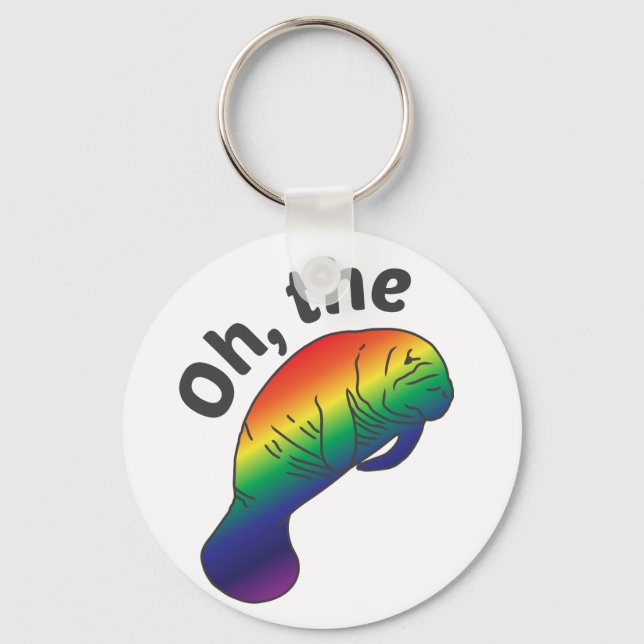 Llavero Oh, el Hue Manatee Basic Keychain (Anverso)