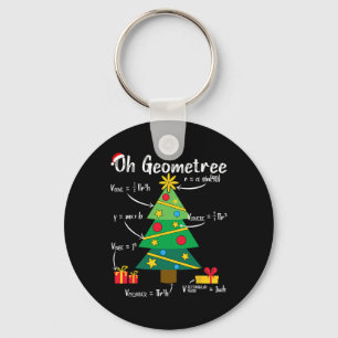 Llavero Oh geometree divertida navidad árbol geometría mat