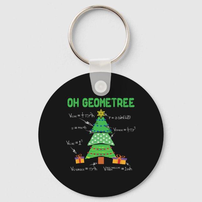 Llavero Oh Geometree Geometry Math Science Teacher Christm (Anverso)