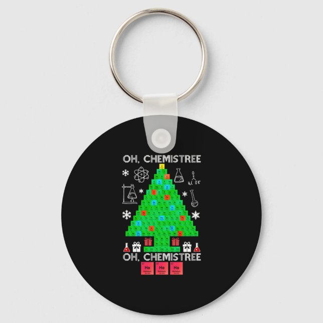 Llavero Oh Químist Chemist Tree Funny Science Navidades (Anverso)