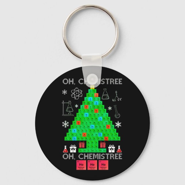 Llavero Oh Químist Chemist Tree Funny Science Navidades (Anverso)
