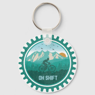 Llavero Oh Shift Ciclismo MTB vintage de bicicleta de mont