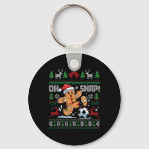 Llavero Oh Snap Fútbol Hombre de Jengibre Navidad Feo Xmas