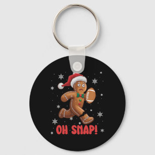 Llavero Oh Snap Gingerbread Man Navidades de Fútbol Americ