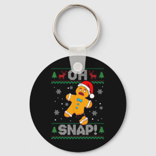 Llavero Oh Snap Gingerbread Man Navidades Fun Cookie Feo
