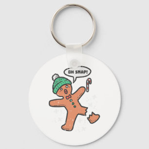 Llavero Oh Snap Hombre de Jengibre Divertido Navidad Xmas 
