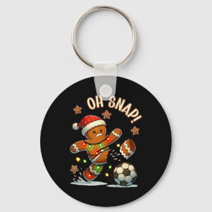 Llavero Oh Snap Hombre de Jengibre Navidad Fútbol