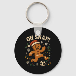 Llavero Oh Snap Hombre de Jengibre Navidad Fútbol _1