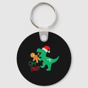 Llavero Oh Snap Jengibre Dinosaurio Santa Navidad Divertid