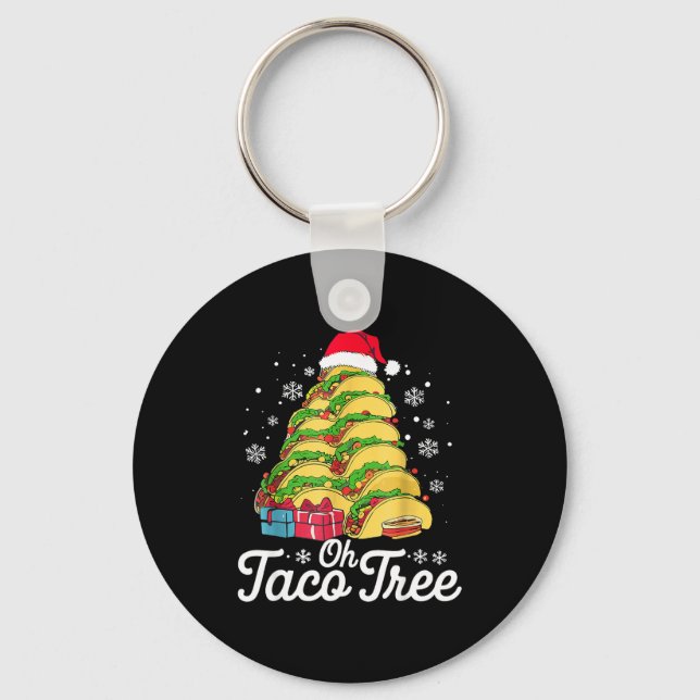 Llavero Oh Taco Tree Christmas Cute Xmas Mexican Food Love (Anverso)