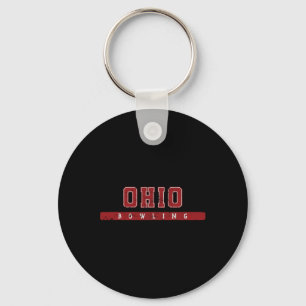 Llavero Ohio Bowling Red Vintage Textos