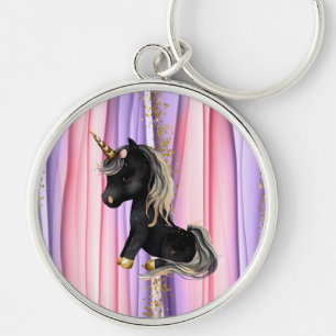 Llavero Oídos rosas de Unicornio Negra