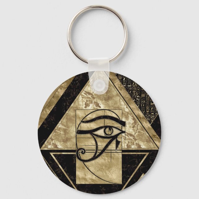 Llavero Ojo de Horus - Relación dorada (Anverso)