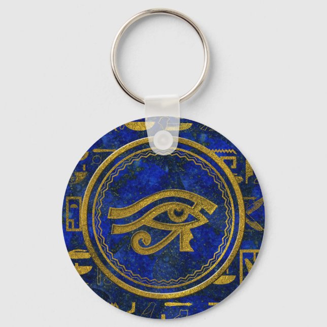 Llavero Ojo egipcio de Horus - Wadjet Lapis Lazuli (Anverso)