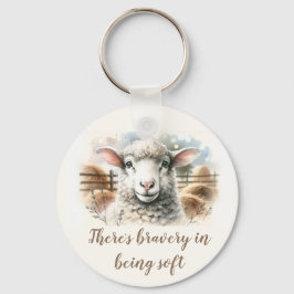 Llavero Ojo suave: Oveja suave de lana