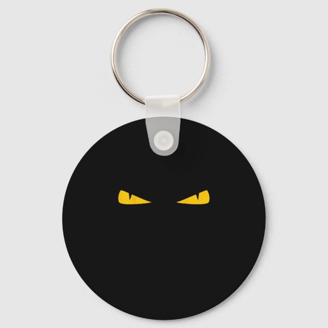Llavero ojos amarillos de gato asustado (Anverso)