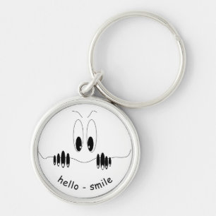 Llavero Ojos curiosos - Sonrisa - Añadir tu texto/color