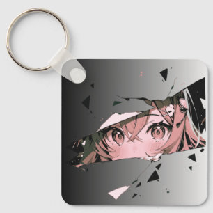 Llavero Ojos de chica de anime destrozados Estética