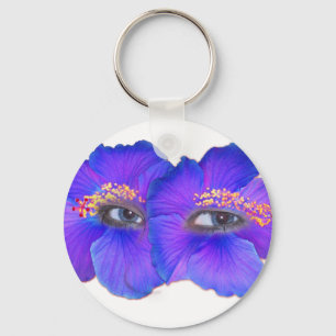 Llavero Ojos de Hibiscus - Azul