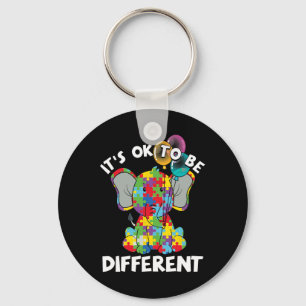 Llavero Ok Be Different Autism Autistic Elephant Bylloons
