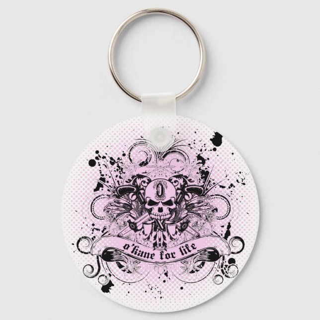 Llavero O'Kane for Life Keychain (rosa y negro) (Anverso)