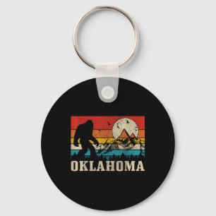 Llavero Oklahoma Bigfoot Vintage Montañas Senderismo Campi
