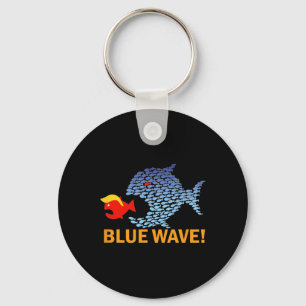 Llavero Ola Azul 2024 Gracioso Pescado Grande Comer Pescad