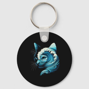 Llavero Ola Azul De Gato Damas Gato Gatos Azules Ola De Ga