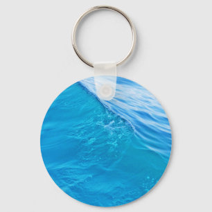 Llavero Ola de agua azul fresca