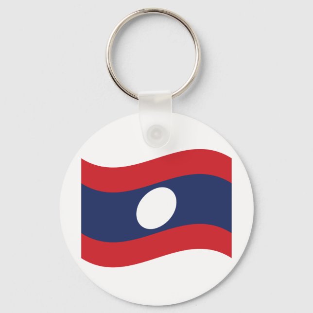 Llavero Ola de bandera de Laos (Anverso)