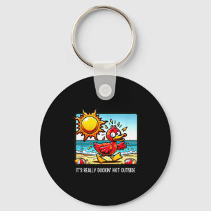 Llavero Ola de calor humor - día de playa pato cómico abra