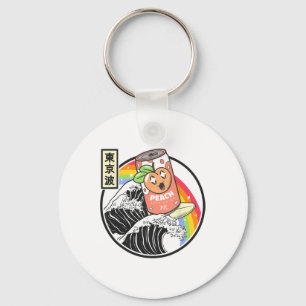 Llavero Ola de Kanagawa Surfing Soda de Melocotón Japón Va
