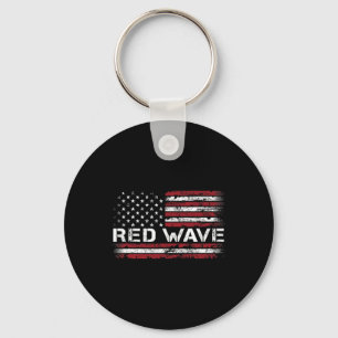 Llavero Ola Roja - Elección Usa 2025 Republicano Americano