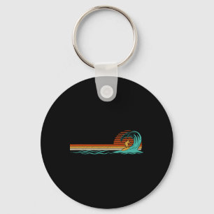 Llavero Ola Vintage Surfista Retro Surfing Playa Surf