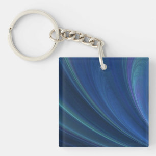 Llavero Olas de arena suave azul y verde