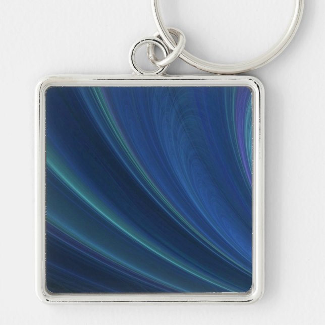 Llavero Olas de arena suave azul y verde (Frente)