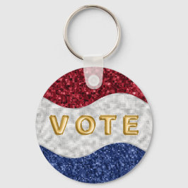 Llavero Olas de mosaico patriótico votan