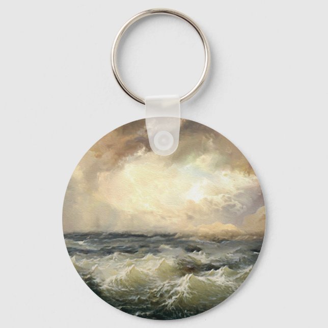 Llavero Olas de tormenta oceánica (Anverso)