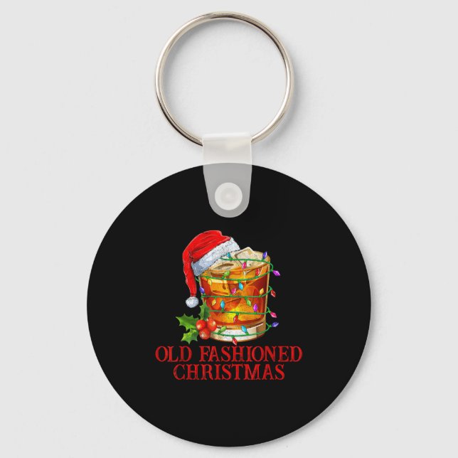 Llavero Old Fashioned Whiskey Christmas Funny Bourbon Tail (Anverso)