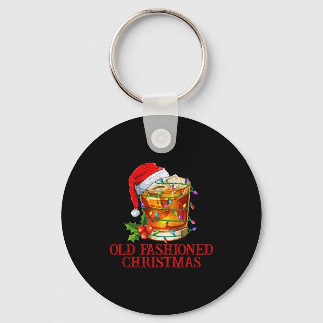Llavero Old Fashioned Whiskey Christmas Funny Bourbon Tail (Anverso)