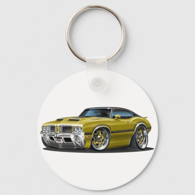 Llavero Olds Cutlass 442 Gold Car (Anverso)