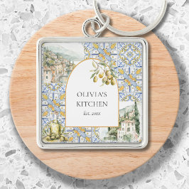 Llavero Oleícola Mediterráneo Botánico Amarillo Azul