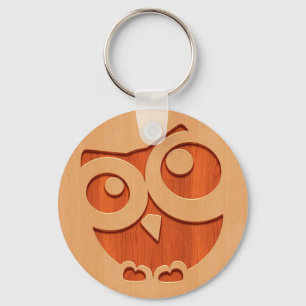 Llavero Oleografía con efecto de madera