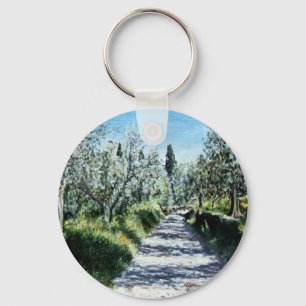 LLAVERO OLIVOS EN EL PAISAJE DE TOSCANA