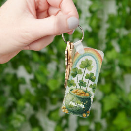 Llavero Olla Vintage de Oro y Arcoíris