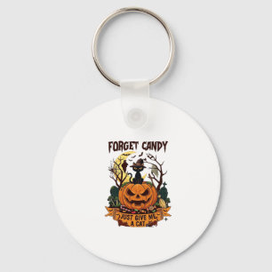Llavero Olvidar Caramelo Solo Dame Gato Halloween Calabaza